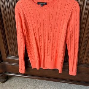 Brooks Brothers Coral Cable Knit Sweater
